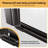 30" W X 72" H Frameless Folding Pivot Hinged Shower Door, 1/4"-thick (6mm) Sgcc Clear Tempered Glass Door, Bathroom Pivot Bifold Shower Door Panel, Reversible Installation, Matte Black Finish