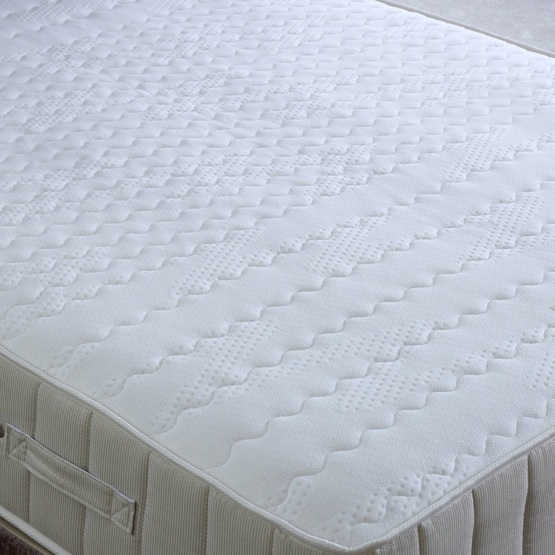 Norbreck Upholstered Divan Bed with Mattress, Single (3'), Without Drawer, Plum