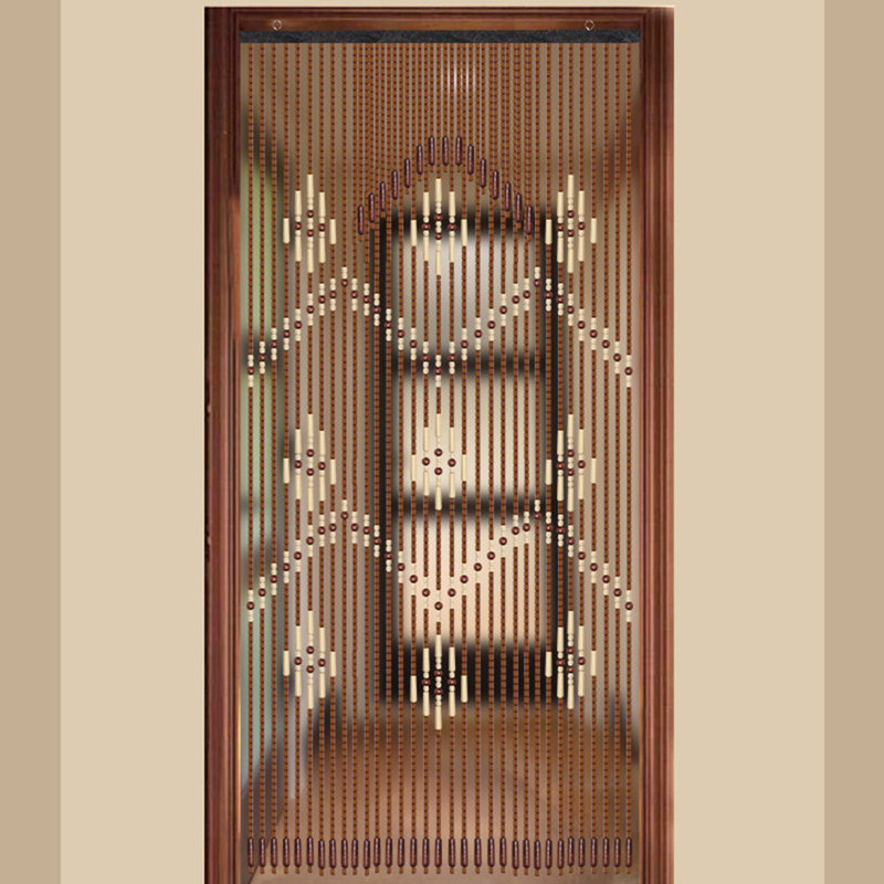 Wood Bead Door Hanging Curtain String Porch Curtain For Doorway Bedroom Screen
