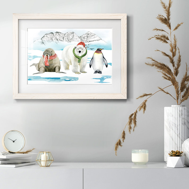 Collection d'animaux de l'Arctique A, H 28 po x l 42 po x P 1,5 po, Blanc