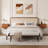 Floating Nightstand With 2 Drawers And Charging Station, Fluted Wall Mounted Side Table, 2 Pcs