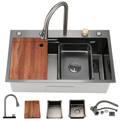 29.5'' L Single Bowl Stainless Steel Kitchen Sink