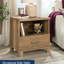 Table de chevet au fini brun avec tiroir simple, look, compact pour une ambiance de chambre à coucher décontractée, arrêts de tiroir, chevet ou option décorative