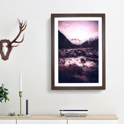 Mount Cook in New Zealand in Abstract - Picture Frame Graphic Art Print