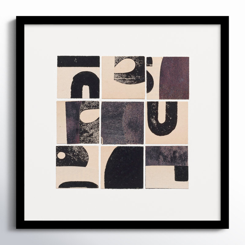 Curvy Print by Driftway Studio, 24" H x 24" W x 1.25" D, Black Framed