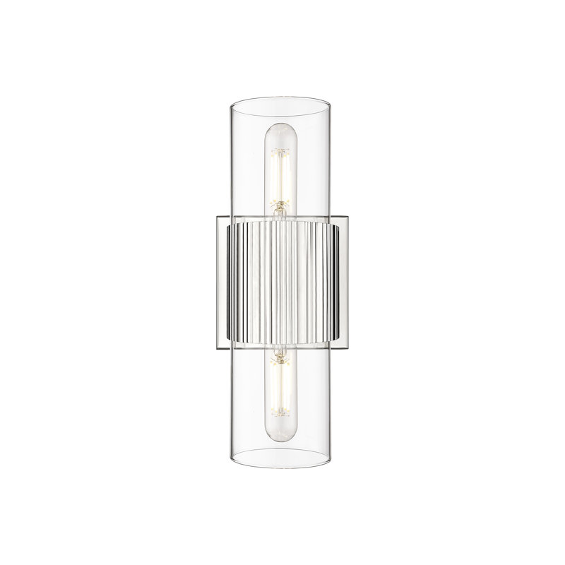 Éclairage pour meuble-lavabo mural 7 po Bolivar, Transparent, Nickel poli
