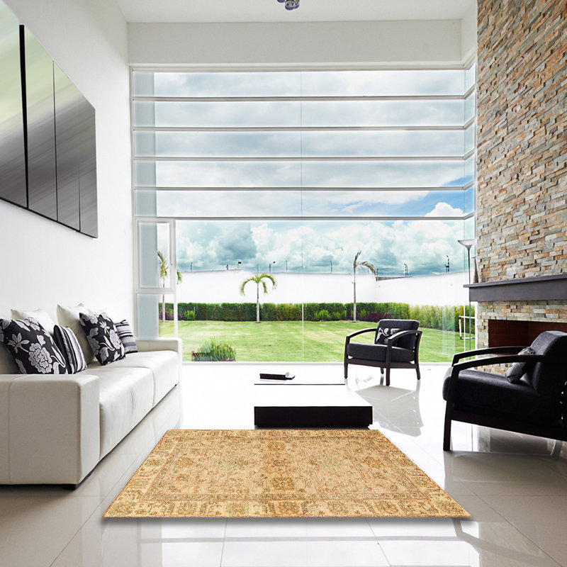 Tapis abstrait moderne 4180, Carré 7 pi