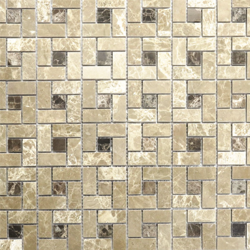 Carreau de mosaïque 12 po x 12 po Emperador