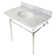Edwardian Ceramic Rectangular Console Bathroom Sink with Overflow