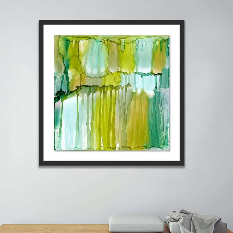 Rewriting The Path II Print by Julie Pelaez, 24" H x 24" W x 1.5" D, Black