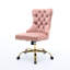 Chaise de bureau en velours rose Arwen-121074560