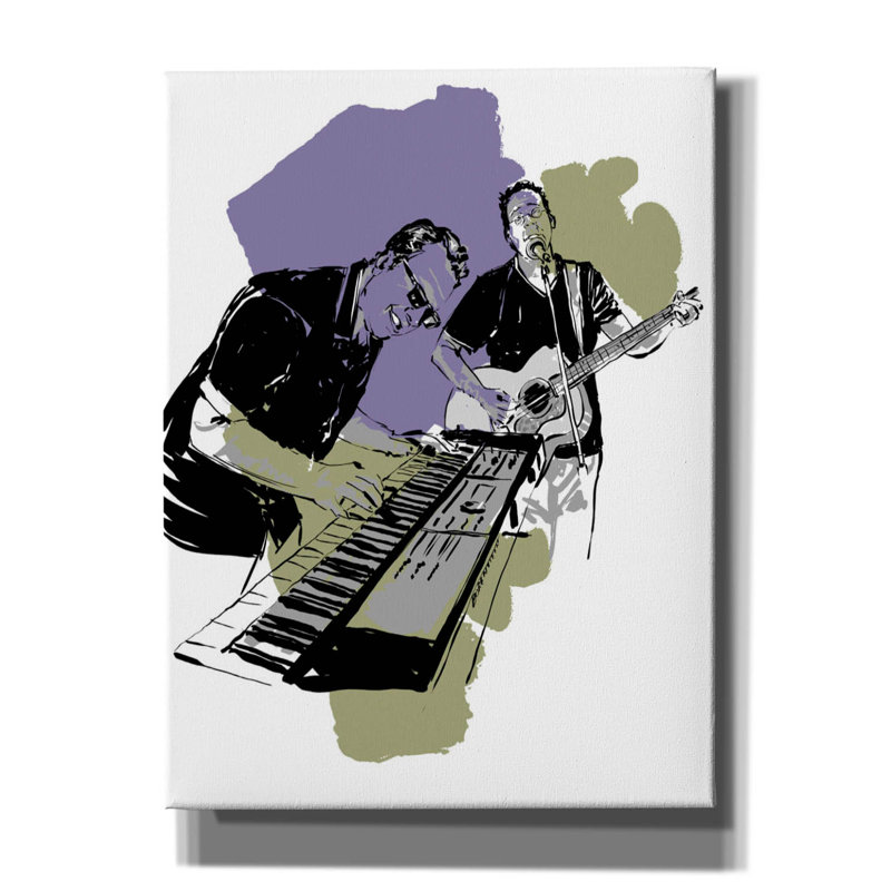 «Music Night» par TM Borenstein, H 16 po x l 12 po x P 0,75 po