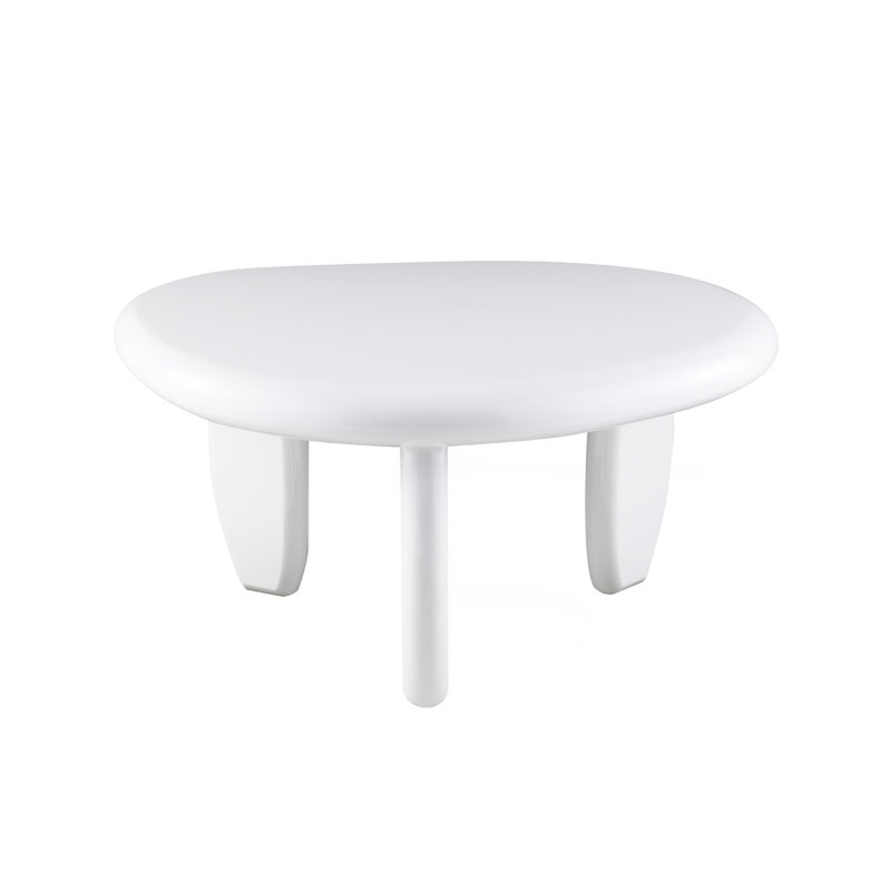White High Gloss End Table