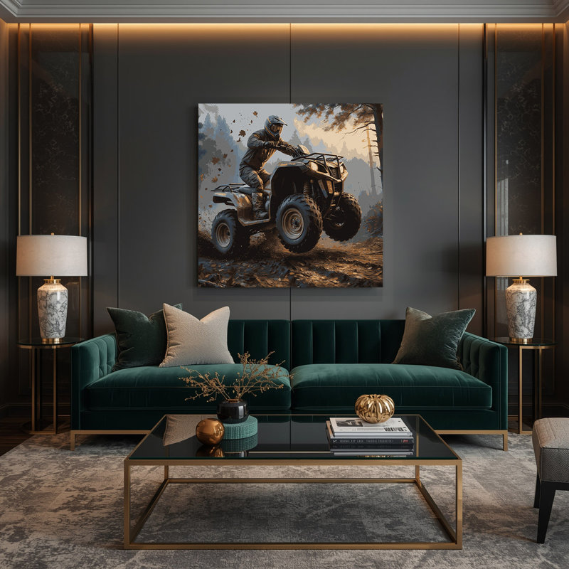Art sur toile gris, H 32 po x l 32 po