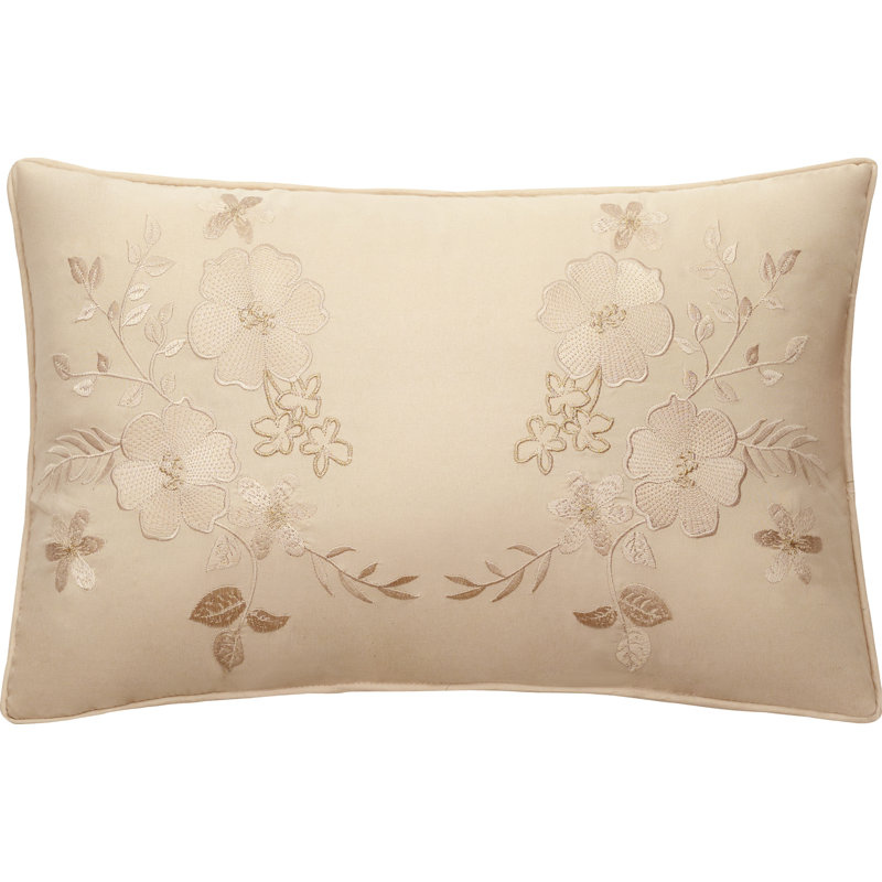 Gold Jacquard Floral King Microfiber Comforter Set