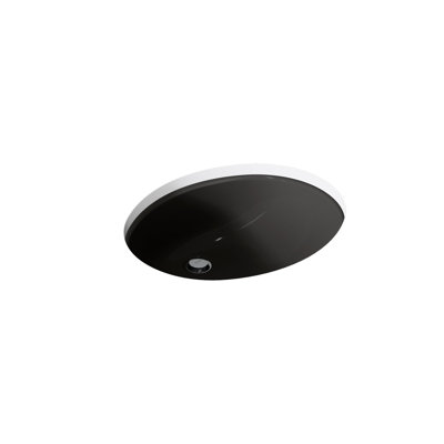 Kohler Caxton Vitreous China Oval Undermount Bathroom Sink with Overflow