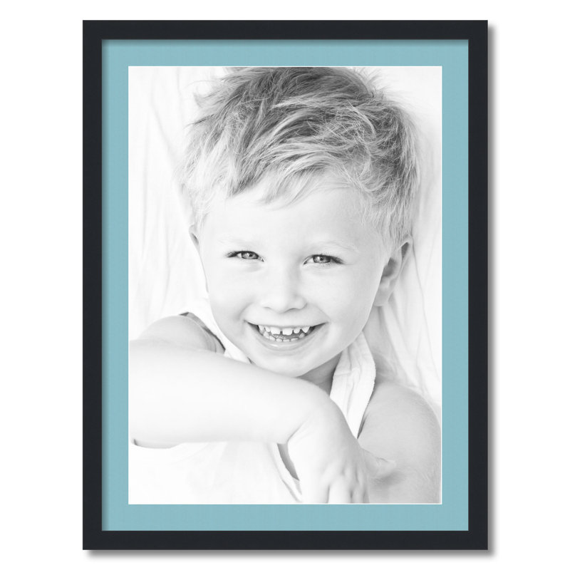 Cadre pour photo simple 20 "x 28" en bois mat, Bleu français