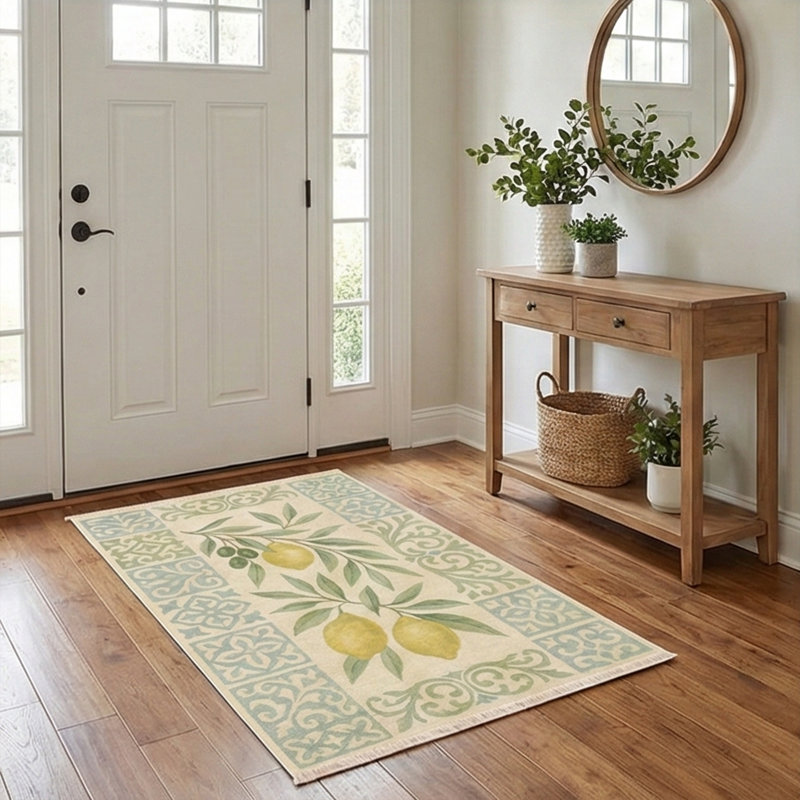 Soft Pastel Lemon & Olive Runner