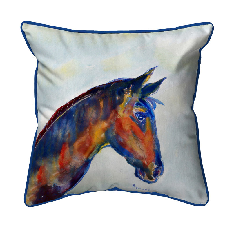 Housse et insert de coussin carré extérieur Horse Horse, Grand