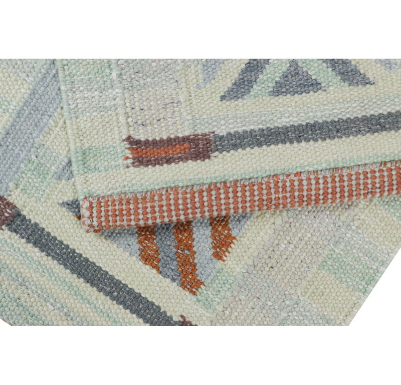 Scandinavian Wool Geometric Area Rug, Rectangle 8' x 10'