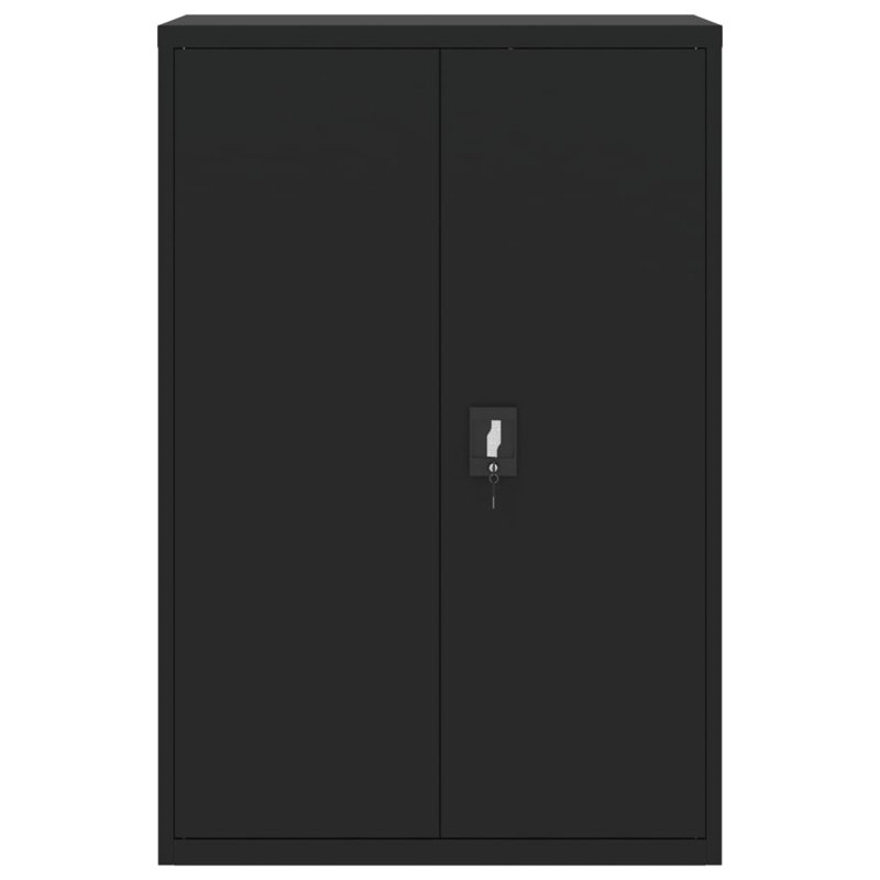 Classeur avec 2 portes en acier, Noir