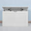 Armoire de rangement blanche avec 2 charnières de sécurité et coffre à jouets