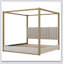 Upholstery Canopy Platform Bed With Headboard And Metal Frame-68040986-68040982