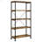 Rustic Nutmeg 2-Piece Computer Desk And Bookcase