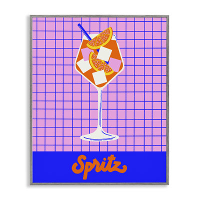 Giclée encadrée de boissons colorées «Summer Spirz», design par Indira Prieto | IndySign