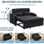 Canapé-lit 3 en 1 avec chargement USB, canapé-lit futon convertible pour petits espaces et véhicule récréatif-80822291