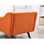 Fauteuil moderne en velours orange