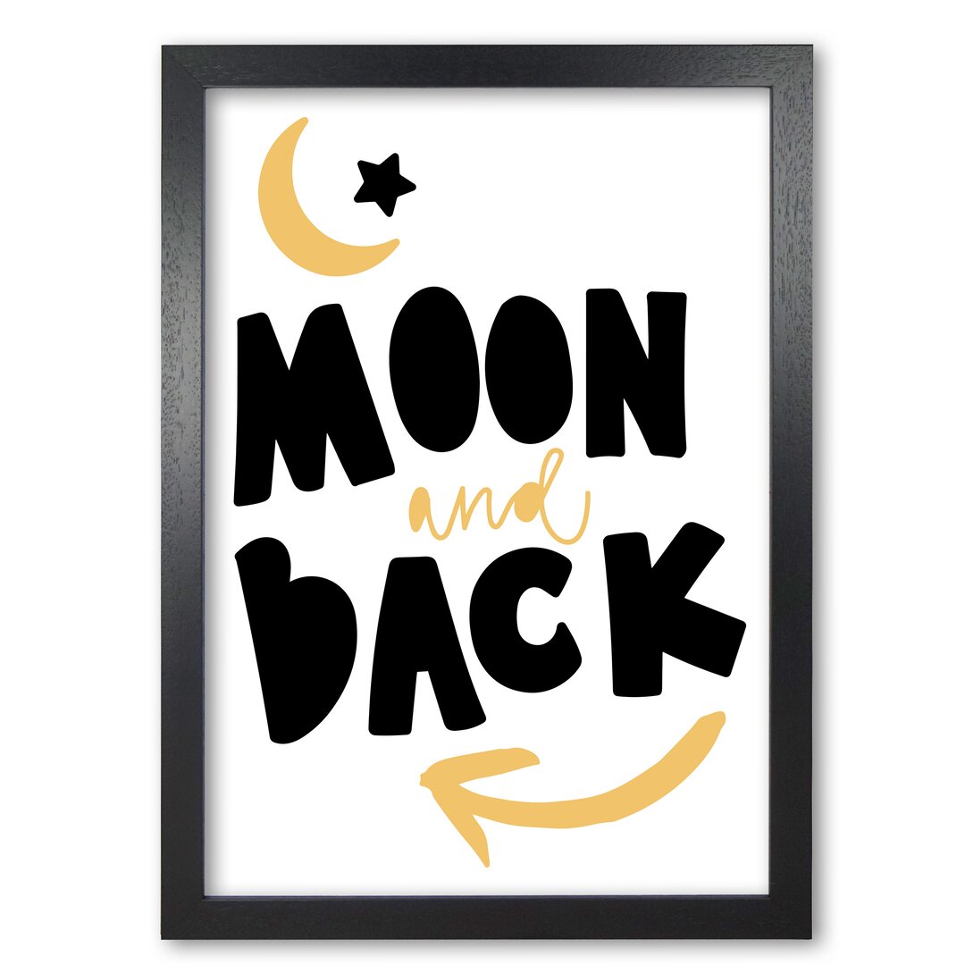 Gerahmtes Poster Moon and Back