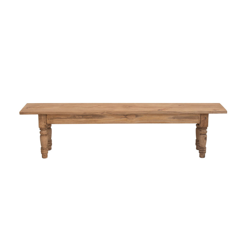6' Rustic Solid Wood Bench Seat