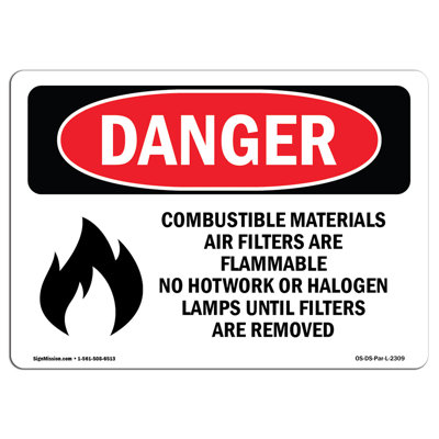 Combustible Materials Air Filters