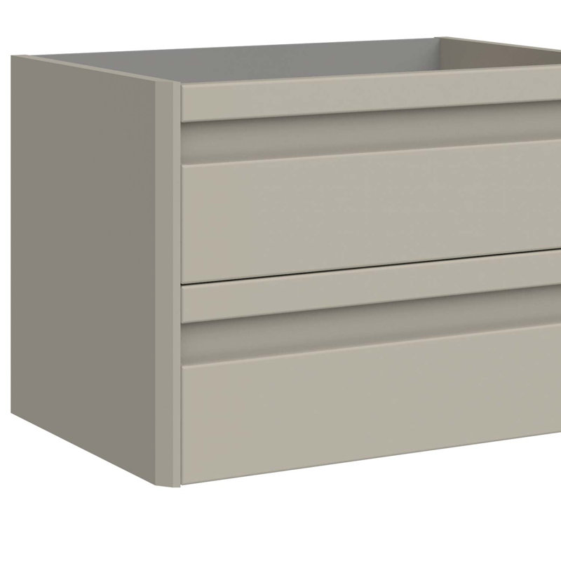 Meuble-lavabo simple 2 tiroirs DAX Venice, Vison mat