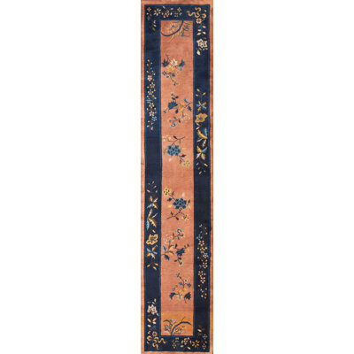 Antique Chinese - Art Deco Hallway Runner Wool Rug