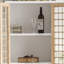 Bibliothèque rétro avec porte en verre vieilli