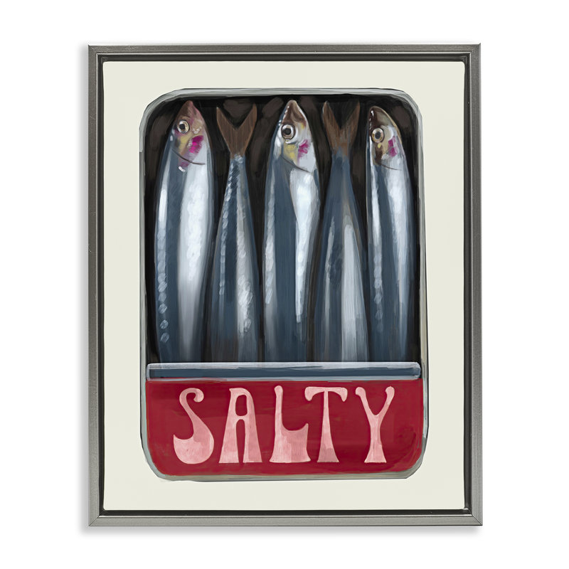 «Salty Sardines Can», encadrée par Daphne Polselli, Cadre flottant gris lustré, H 21 po x l 17 po