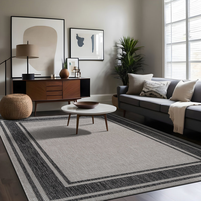 Tapis géométrique intérieur / extérieur, Rectangle 9' x 12'