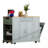 Kitchen Island with Trash Can Storage Cabinet, 3 Drawer and 3 Open Side Racks-1740455696
