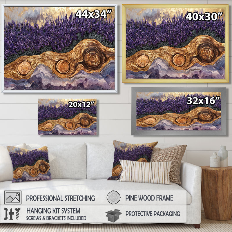 Jahmeer - Floral Large Wall Art, H 12 po x l 20 po, Reproduction encadrée d'une seule photo sans pass, Noir, noir, noir, noir