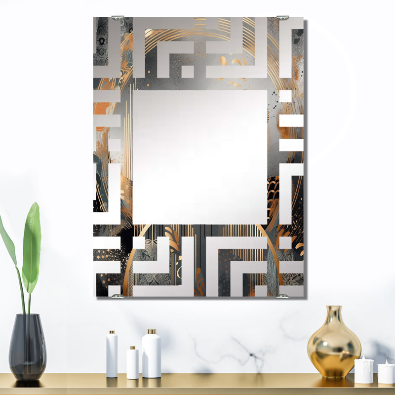 Ingiburgh - Miroir abstrait moderne à formes murales MIR137377, 32 po x 24 po