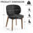 20.1" Extra Wide Upholstered Dining Chair, Side Chair with High Wingback, Armless Vanity Chair With Solid Wood Legs For Dining Living Room Vanity Office, Black, Set of 4-68710386-68710385