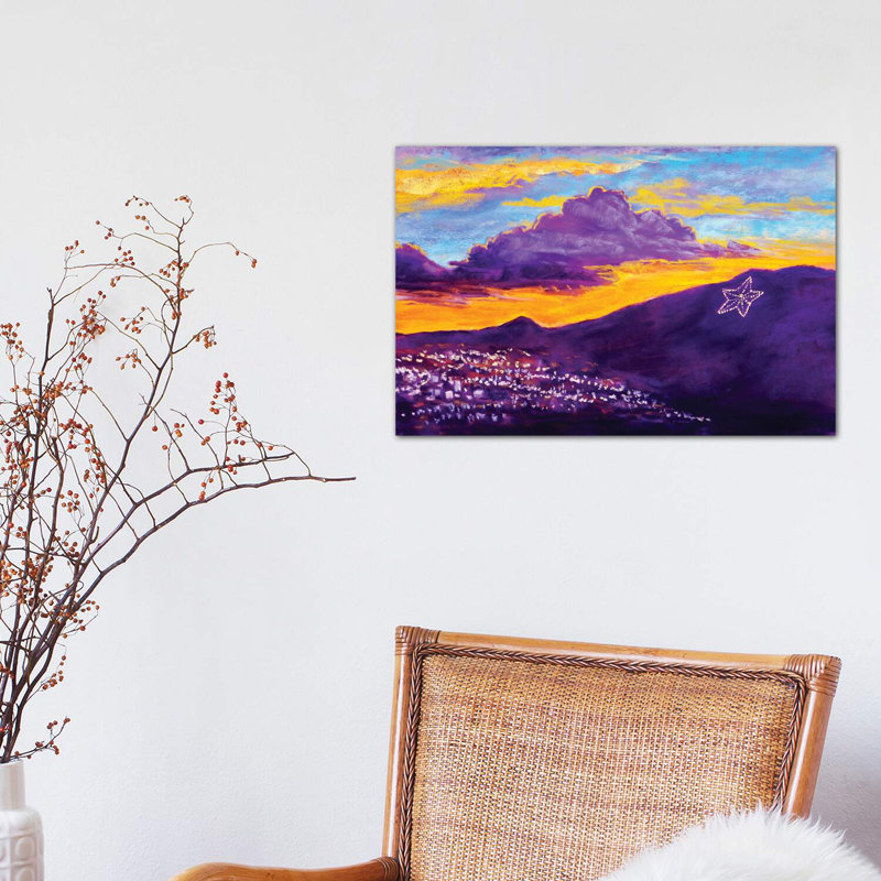 El Paso Star On The Mountain by Candy Mayer - Wrapped Canvas Painting, 30.48 cm H x 45.72 cm W