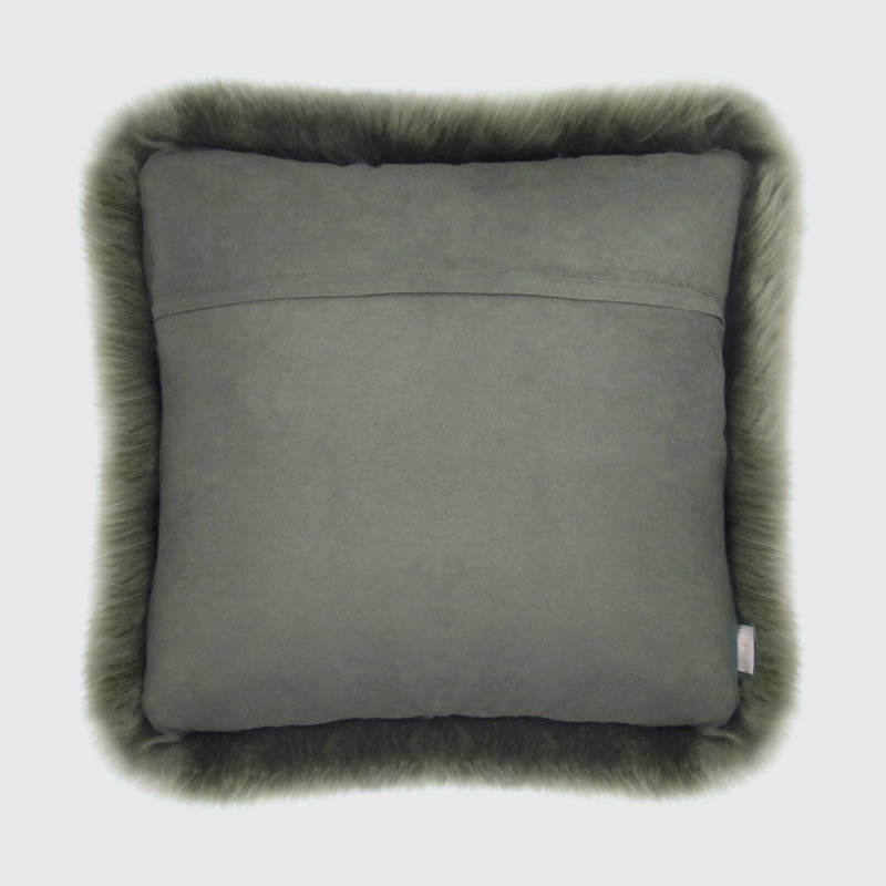 Fieldman Leather Reversible Throw Pillow, Cypress
