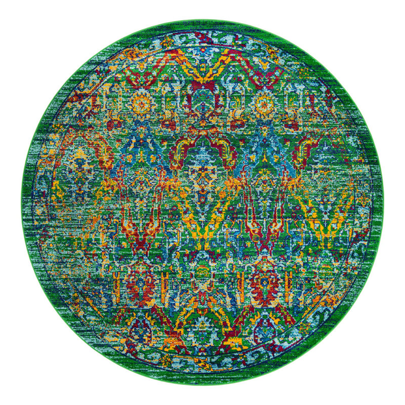 Erkam Oriental Indoor Rug, Round 7'10"