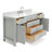 Aberdeenshire 60" Single Bathroom Vanity with Carrara White Marble Top-85364454
