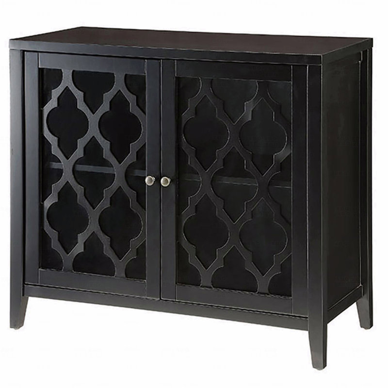 Black Console Table, With Shelf Inside