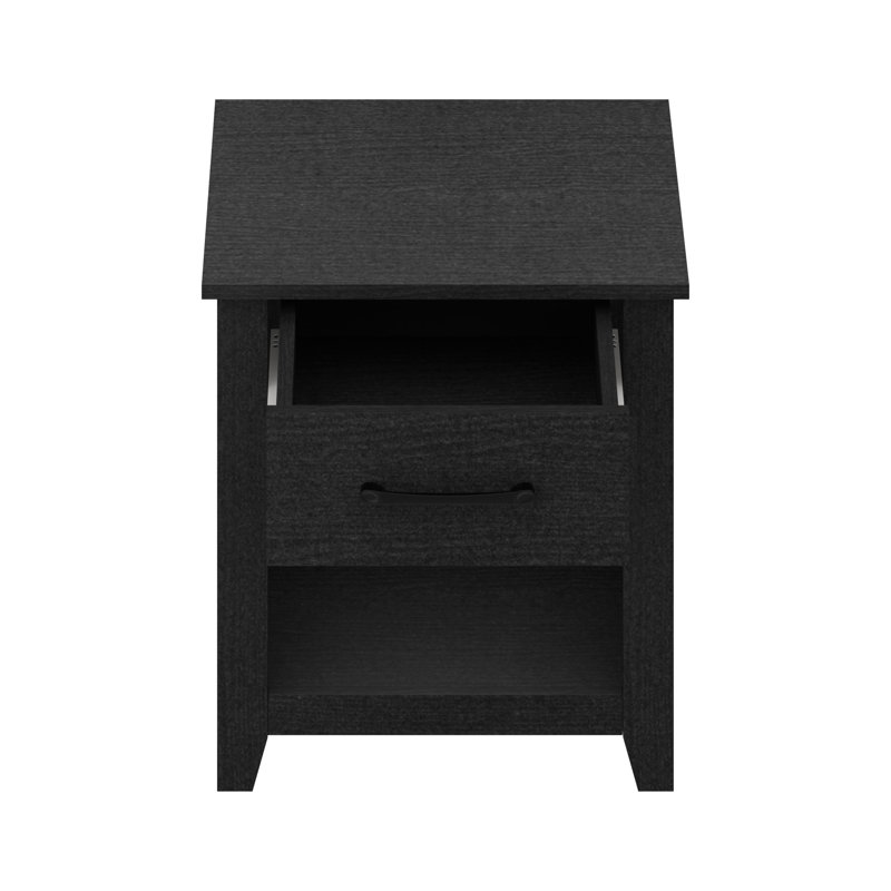 Walter 1 Drawer Nightstand, Black