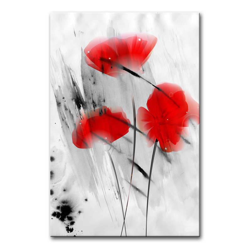 «Painted Petals III» par Tristan Scott - impression sur toile, H 40 po x l 30 po, Toile tendue